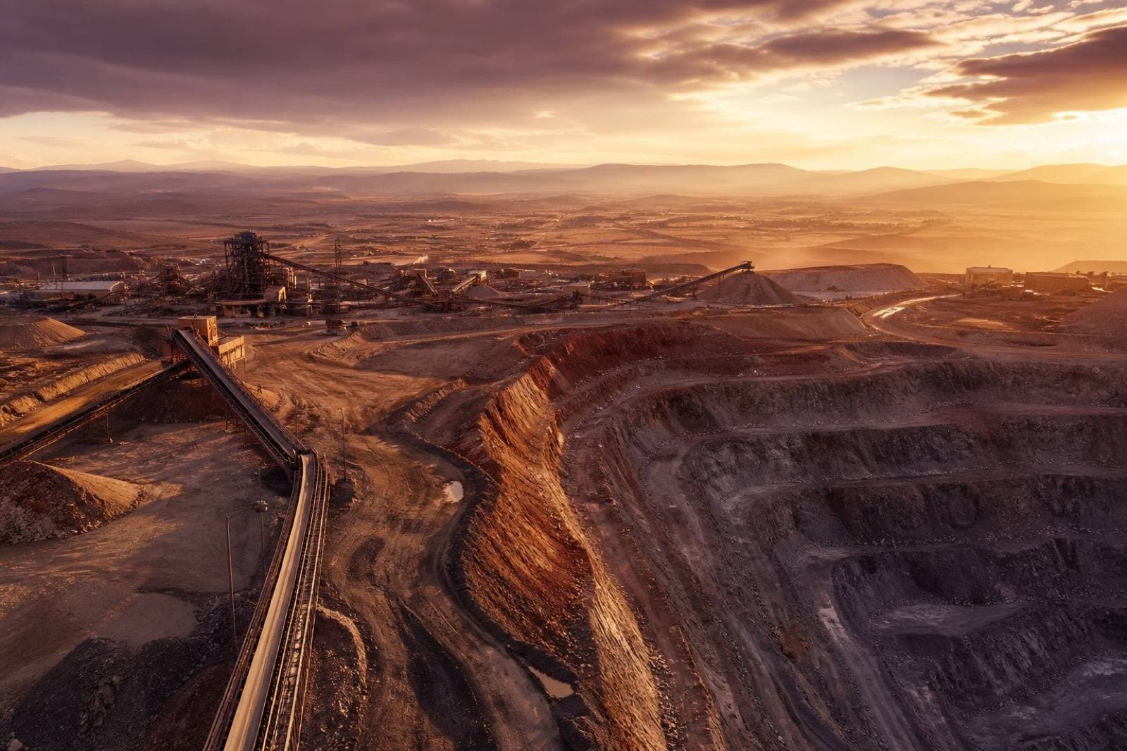 Critical minerals industrial landscape — the terrain Ophanim is built to read